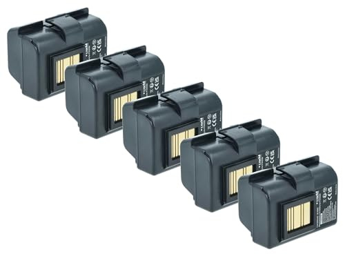vhbw 5X Akku kompatibel mit Zebra ZQ510, ZQ511 RFID, ZQ500, ZQ511 Drucker Kopierer Scanner Etiketten-Drucker (5200 mAh, 7,4 V, Li-Ion)