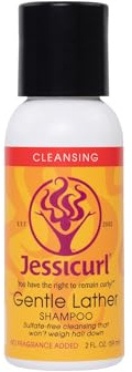 Jessicurl, Gentle Lather Shampoo, Kein Duftstoff hinzugefügt, 2 Fl oz. Reiniger für lockiges Haar, vegan und sulfatfrei