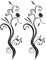 DD Dotzler Design Wandtattoo 2 Stück Blumenranke 58 x 21 cm schwarz
