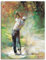 ARTLAND Wanddeko Leinwand Bilder Wandbild 90x120 cm Golf Landschaft Golfplatz Sport Kunst Malerei Modern B8XP