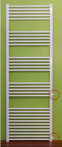 Badheizkörper gerade Austauschheizkörper Heizkörper Handtuchwärmer Radiator Nabenabstand 500 mm 600 mm 900 mm (1800 mm x 400 mm Nabenabstand: 900 mm)