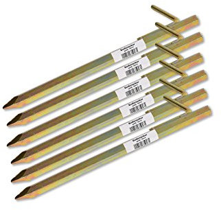 Bodenanker Heringe 30cm -K&B Vertrieb- Erdnagel Erdanker Erdspieß Bauanker Nagel Zelt Zelthering 303 (6 Stück)
