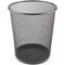 Set of 4 Black Bin Waste Basket - Wire Mesh Trash Bin for The Office, Bedroom, Bathroom, Lounge, University Dorm Rooms - Modern & Space-Saving Baskets & Bins with Solid & Stable Base, Heavy Duty Metal