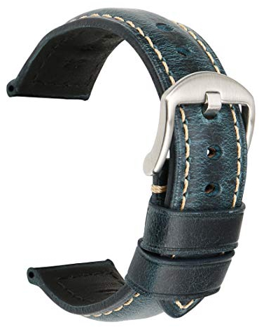 REZERO Uhrenarmband, Echtes Leder Uhrenarmbänder, Ölgewachste Vintage Uhrenarmbänder für Herren, Damen 18mm 19mm 20mm 21mm 22mm 23mm 24mm 26mm