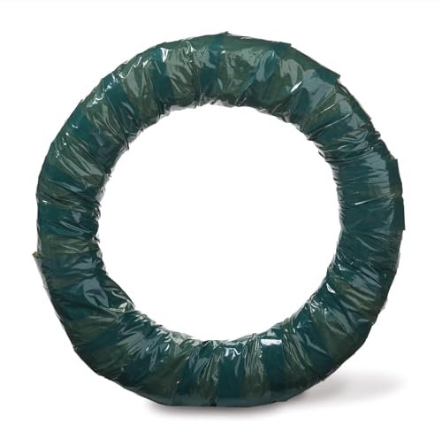 FloraCraft Naturals Strohkranz, 61 cm, Grün umwickelt