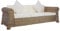 vidaXL Sofa 3-Sitzer mit Polstern Couch Rattansofa Loungesofa Sitzmöbel Wohnzimmersofa Wohnmöbel Büromöbel Rattanmöbel Designersofa Natürliches Rattan