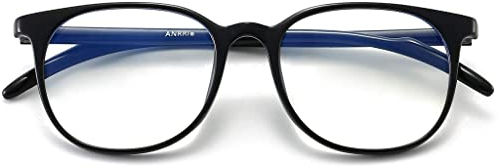 ANRRI Blue Light Blocking Computer Brille für UV-Schutz Anti Eyestrain Anti Glare Lens Lightweight Frame Eyeglasses Black Frame …