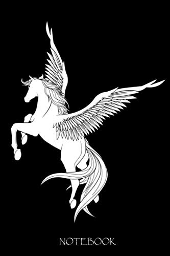 Notebook: Pegasus Greek Mythology Ancient Greek Winged Flying Horse Gift Blank Lined Notebook Journal Diary