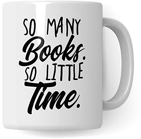Pagma Druck Lesen Tasse Bücherwurm, Buch Leseratte Geschenk Kaffeetasse Spruch, Bücher Geschenkidee für Leser & Leserin Becher, Kaffeebecher Literatur lustig