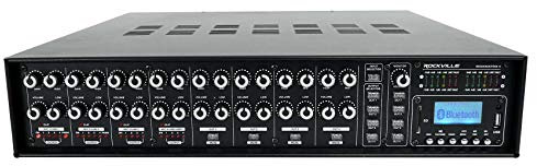 Rockville ROCK MATRIX 4 440W 4-Zone 70V Commercial Amplifier, Matrix Source Routing, Bluetooth 5.0, Emergency Inputs, for Restaurants/Bars/Schools