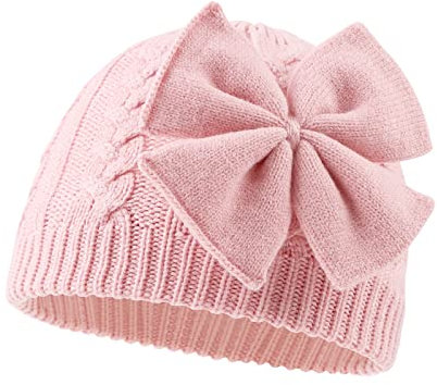 XIAOHAWANG Berretto Invernale per Bambina, da 0 a 6 Anni (Rosa, 2-6anni, 2_Years)