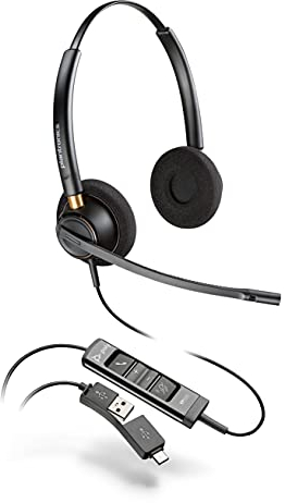 HP Poly EncorePro 525 500 series Headset On-Ear kabelgebunden USB-A Schwarz Zertifiziert für Microsoft Teams