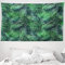 ABAKUHAUS Blatt Wandteppich und Tagesdecke, Watercolored Wald Blätter aus Weiches Mikrofaser Stoff Waschbar ohne Verblassen Digitaldruck, 230 x 140 cm, Dunkelgrün
