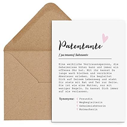 Nastami Postkarte DEFINITION inkl. Briefumschlag (Patentante)