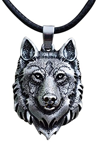 DUTACK Wolfs-Halskette, Alpha-Männer Wolfskopf-Anhänger, Geschenk für Erwachsene, Unisex, Edelstahl, Halskette, Schmuck/Tiere