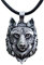 DUTACK Wolfs-Halskette, Alpha-Männer Wolfskopf-Anhänger, Geschenk für Erwachsene, Unisex, Edelstahl, Halskette, Schmuck/Tiere