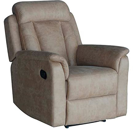 SHIITO - Sillón Relax Reclinable con Reposapiés - 80 x 98 x 102 cm - Modelo Edgar - para un Máximo Relax y Confort - con Apertura Manual - Color Visón