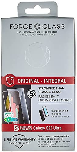 Protège écran Samsung G S22 Ultra 5G Original Garanti à Vie Force Glass