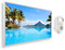 Könighaus Infrarotheizung mit Bild - 1000 Watt + Smart Thermostat & Könighaus APP - Energiesparende Infrarot Wandheizung mit Bildmotiv – TÜV SÜD - Weißer Rahmen (01. Bora Bora Insel)