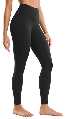 CRZ YOGA Butterluxe Damen High Waist Sport Leggings Blickdicht Yoga Leggins Sporthose Workout Gym Yogahose - 71cm Schwarz 34
