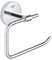 GROHE Start Cosmopolitan Dérouleur de Papier Toilette Mural Sans Couvercle, Fixations Cachées, Métal, A coller avec GROHE QuickGlue ou à visser, Chromé, 41165000