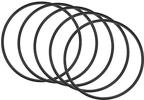 QUARKZMAN 5 Stücke Nitrilkautschuk O-Ringe Unterlegscheibe 90mm x 83,8mm x 3,1mm für Wasserhahn Klempner Reparatur Dichtung Verbindung, Schwarz