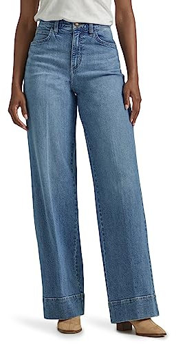 Lee Women's Legendary High Rise Trouser Jeans, Elevated Retro, 10