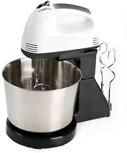 Topyond Sbattitore Elettrico,150W Frullatore,7 Velocità e Turbo,Miscelatore da cucina 2 in 1 con ciotola,con Fruste e Ganci Impastatori in Acciaio Inox,per Glassa, meringa, crema, pasta