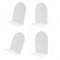 Deefongo 4 Stück Buchstütze,Buchstützen Metall Bücherhalter Bookends,Schwere Buchstütze,Weiß Bücherregal für Schule, Büro und Zuhause