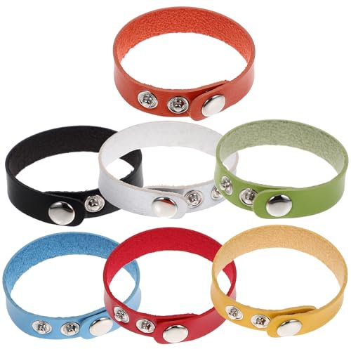 OATIPHO 14St Kunstlederarmbänder für Damen und Herren, buntes Lederarmband, Verstellbares Leder Wickelarmband Set Punkrock Retro Armband mit verstellbarem Druckknopf