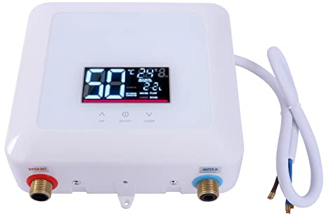 Elektrischer Durchlauferhitzer Universal Wasserhahn FüR KüChe Badezimmer Untertisch Bad Und Waschmaschine Warmwasserspeicher Sofortiger Mini Warmwasserbereiter Warmwasserhahn 30-55°C 7500W