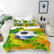 ANHOPE Malerei Sport Thema Fußball Bettwäsche Set 3 Teilig Weich Bettbezug 155x220 cm & 2 Kissenbezug 80x80 cm Microfaser Bettbezüge Set mit Reißverschluss Bettdeckenbezug für Kinder Jungen Mädchen