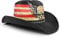 Western Rock Stil Totenkopf Muster Cowboyhut Cowgirl Hut Herren Damen Musik Stroh Sonnenhüte Schwarz, Schwarz, Einheitsgröße/L