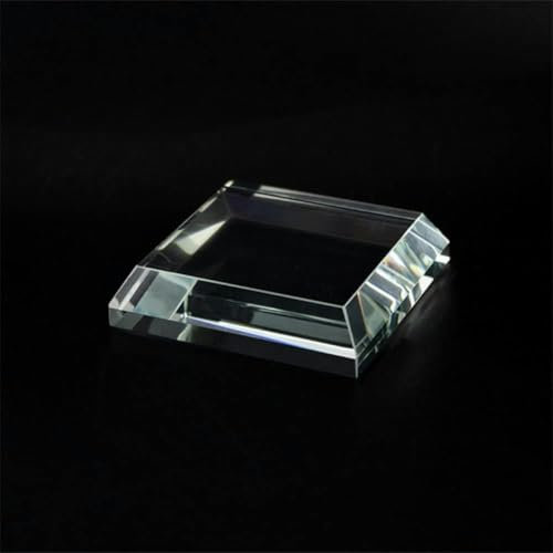 Super Clear K9 Glass Lens Cube Transparent Crystal Optical Photography Display Cuboid Prism Light Home Decor-Pad a 8x8x2cm