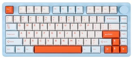EPOMAKER X LEOBOG HI8 SE Wireless Aluminum Gaming Keyboard, Hot Swappable Creamy Keyboard, Programmable Custom Mechanical Keyboard with PP Plate, RGB Backlit, for Win/Mac/Linux (Blue)