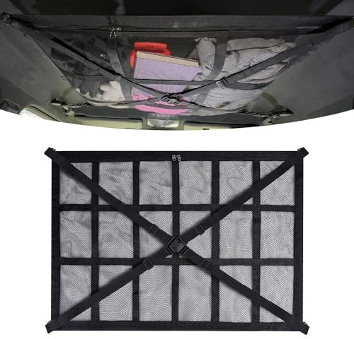 WSXCDE Auto Kofferraumnetz, für VW TOURAN 2021 2016 2017 2018 2019 2020 Hochelastisches Nylon Kofferraum Organizer Netz Elastisches Kfz Aufbewahrungsnetz Gepäcknetz,A