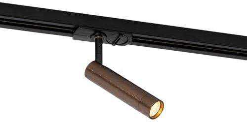 QAZQA - Modern Moderner Dunkelbronze-Spot I Spotlight I Deckenspot I Deckenstrahler I Strahler I Lampe I Leuchte für 1-phasiges Schienensystem Komplettset I Spotlight I Deckenspot I Deckenstrahler I S