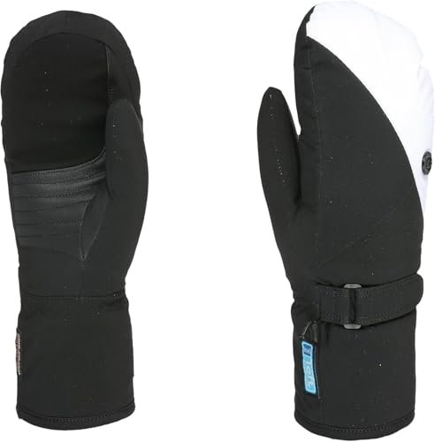 Level Jolie W Mitt - Skihandschuhe Damen, mit Verstellbarem Riemen, Winterhandschuhe Damen Wasserdicht, mit Pelzmanschetten, Atmungsaktiv Fäustlinge Damen, für Snowboard und Skifahren - 1 Paar