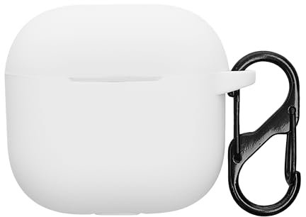 kwmobile Housse pour écouteurs Compatible avec Apple Airpods 4 - Coque de Protection en Silicone - Blanc