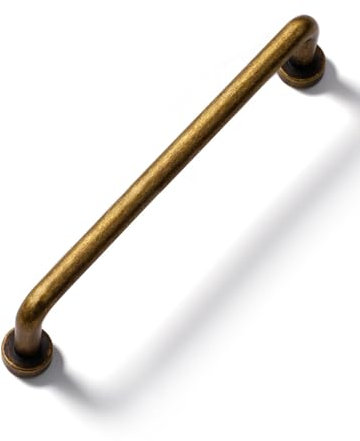 SORWDUERM 2 Pack Antique Brass Cabinet Pull 128mm Hole Center Vintage Kitchen Cupboard Handles Furniture Hardware for Wardrobe Drawer Dresser