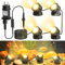 SoulBay Lumiere LED Aquarium, IP68 Etanches Blanc Chaud Lumière LED Submersible Eclairage Exterieur avec 8 Heures Minuteur pour Aquarium Bassin Cour Jardin Piscine Étang, Lot de 4