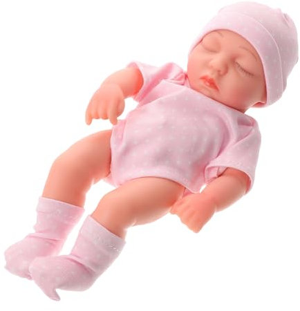 ifundom Puppe für Baby Kleinkind Babypuppe Sanfte Berührung Vinyl Lebensechte Puppe Mädchenpuppe