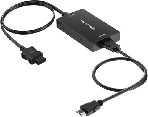 Beigemo Wii zu HDMI Adapter, 1080P/720P Full HD Konverter mit 3,5mm Video Audio Ausgang Buchse & 1M HDMI Kabel für N1ntend0 Wii,Wii U,TV Monitor Beamer Fernseher