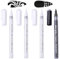 DOOCECIY 4 PCS White Nail Pencil, Quick Dry Nail Whitening Pencil for Dot and Line Art, Black and White