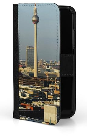 Sunny-Case Flip Case Berlin Fernsehturm BRD Nr.683 Klapphülle Handyhülle Etui Germany Capital kompatibel mit iPhone 15 proMAX