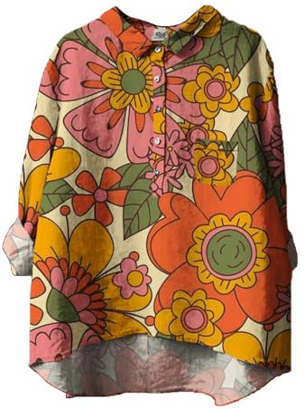 Soldes Ete 2024 Femme Chemisier Fluide sans Manche Blouse De Soiree Femme Haut Rose Fushia Femme Chic Tee Shirt Long Femme Orange Tunique Femme Brodée Commandes en Cours Soldes