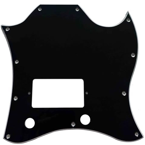 Für Gibson SG Standard Single Humbucker Style Gitarre Schlagbrett Teile (3-lagig, schwarz)