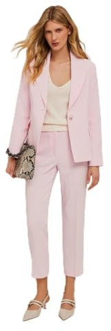 Motivi: Giacca Completo Monopetto in Tessuto crêpe Rosa. 42 Stagione Primavera Estate 2025.