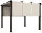 Outsunny Pérgola con 3 cubiertas correderas 3 x 3 m estructura de acero tejido de poliéster de alta densidad beige