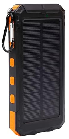 Chargeur Solaire Portable,Recharge Rapide Compatible Téléphone | Batterie Externe 20000mAh avec Lampe Torche pour Camping Maison Voyage